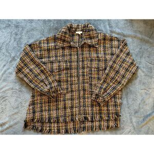 A. Peach Tweed‎ Jacket Size Small